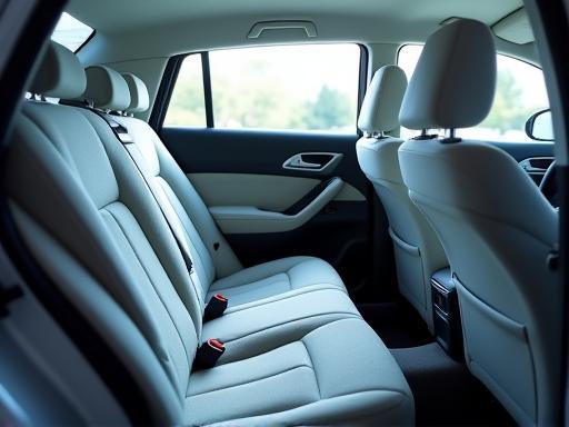 After interior cleaning - the same car interior looking spotless, fabrics clean, and surfaces conditioned