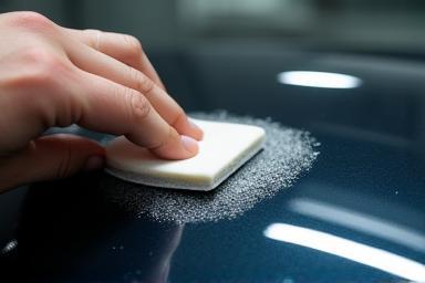 Applying ceramic coating to car paint using an applicator pad